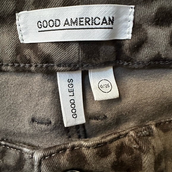 Good American Gray Leopard Good Legs Jeans 0/25 - Picture 4 of 4